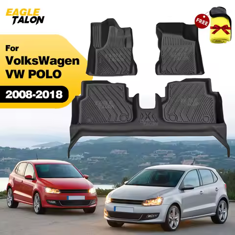 EAGLE TALON For VolksWagen VW POLO 2008-2018 Custom All-Weather TPE Floor Mat Waterproof Carpet Cove