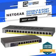 NETGEAR GS108LP/ GS116LP 8-Port/ 16-Port PoE Gigabit Ethernet Network Switch