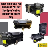 Kotak Motorsikal Peti Aluminium 28L Box Side Open Top Box Motorcycle Heavy Duty Side Open