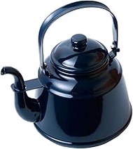 Dutch West Japan RTK-05 Retro Enamel Kettle, Induction Compatible, Navy, 0.6 gal (2.3 L)