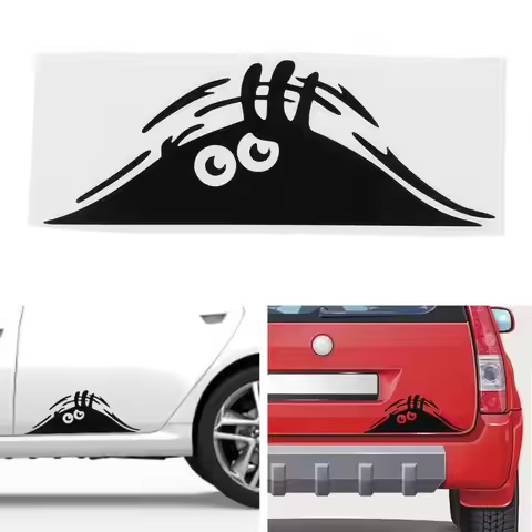 Peeking Monster Car Sticker vinyl decal for Audi A3 A4 B6 B8 A6 C5 C6 80 B5 B7 A5 Q5 Q7 TT 8P 100 8L