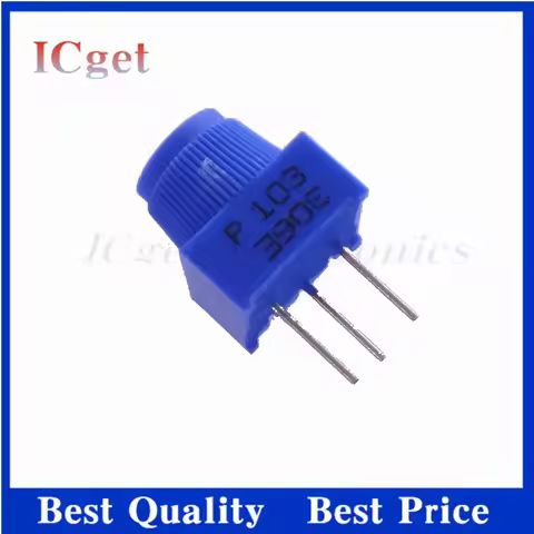 5PCS 3386P 3386P-1-103 10K 1k 2k 5k 10k 20k 50K 100K 200K 500K 1M Through Hole Trimmer Potentiometer