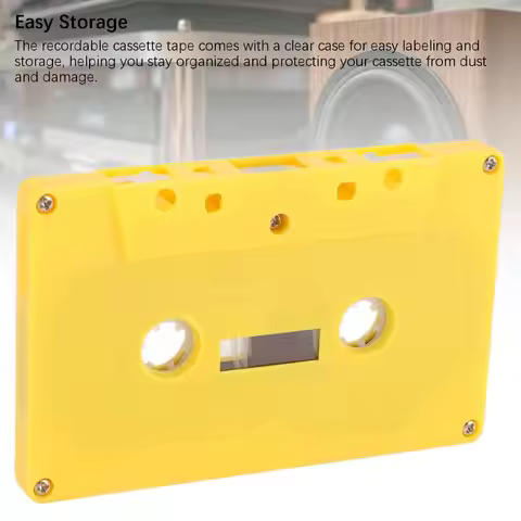 Clear Case Blank Cassette Tapes 45 Minutes Cassette Tape Audio Cassette Tape Yellow 45min Cassette T