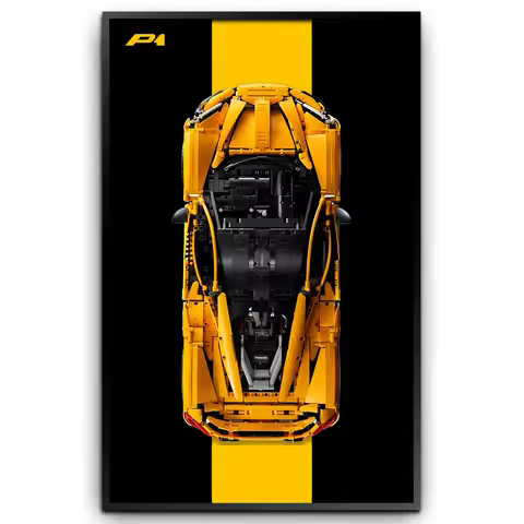 Display Wall Mount Board for LEGO 42172 McLaren P1,Adult Collectibles Gifts for Lego Car Wall Mount 