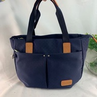 Bonnie專櫃品牌 休閒女包2621 休閒手提包 附長斜背帶藍色點點 $4900