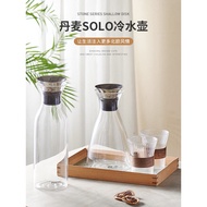 IMhouse Cool Water Bottle Glass High Temperature Resistant Cold Water Bottle Large Capacity Cool Whi