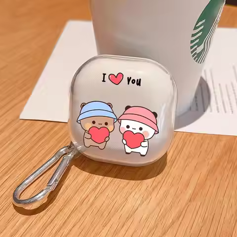 Clear Earphone Cases Cover With Hook Case For Samsung Galaxy Buds 4Pro 3 FE 3Pro 2Pro 4 Pro 2 Live C