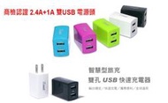 【商檢認證】華碩 ASUS ZENFONE LIVE L1 ZA550KL 5V / 2.4A 雙USB 充電器