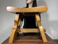 高檔印尼 【柚木高腳椅】 木紋優美 曲面設計  A字高腳椅 厚板厚料耐重 物件尺寸:【長:40.2公分 寬:28.5公分 高:37.5公分 】
