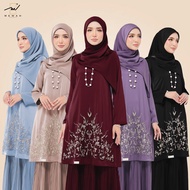 Mewah Exclusive Baju kurung Moden RIAU NADIA Clothing Set kurung Raya Sedondon 2024