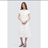 PRELOVED LIKE NEW ETCETERA ROUND NECK SHORT SLEEVE DRESS OFF WHITE