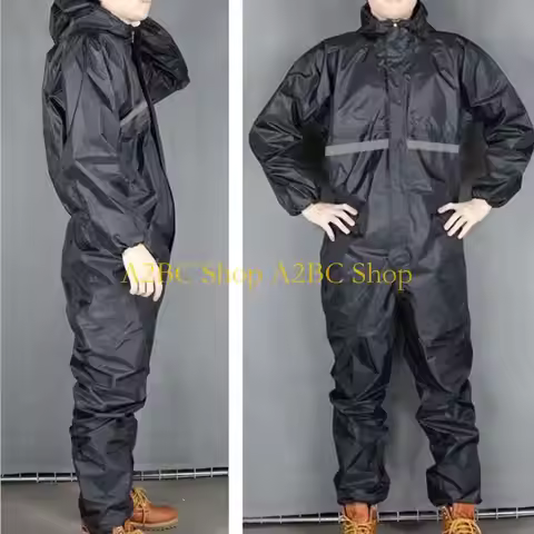 A2BC Men Motorcycle Raincoat Conjoined Raincoat Overalls Fission Rain Suit Rain Coat