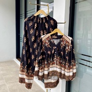 Aurora Set Pleated Long Sleeve Pants premium Rayon