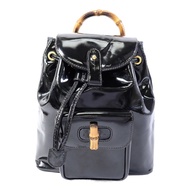 GUCCI 漆皮皮革Mini Bamboo Backpack背包