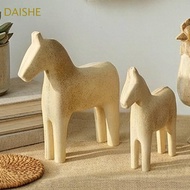 DAISHENB7NE Unpainted Horse Statue, DIY Drawing Handmade Wooden Horse, Animal Sculpture Farmhouse St
