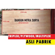 Triplek Multiplek Plywood Meranti 122x244 Papan Kayu Premium Tebal 3mm