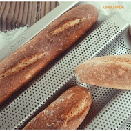 Chefmade Large Baguette Tray 4-Slot Baguette Bread Pan - WK9865
