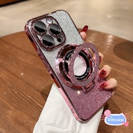 Magnetic Holder Glitter Case For Samsung Galaxy A10S A10 S10 S9 S8 Plus A7 2018 J7 J5 J3 Pro 2017 Bling Soft Cover Glitter Paper Phone Casing With Shinning Magnetic Holder Stand