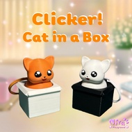 Niras • Clicker Cat in a Box Keychain Toy Pressable Fidget Clicker