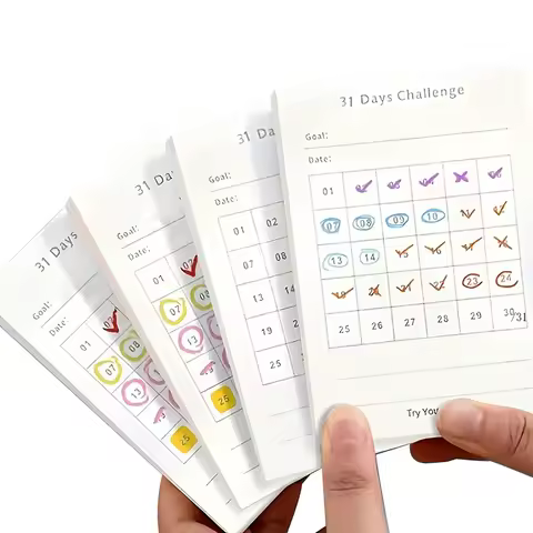 1Pcs 30Days Planner Daily Challenge Notepad Self-Discipline Checklist Memo Pads Self-adhesive Mini P