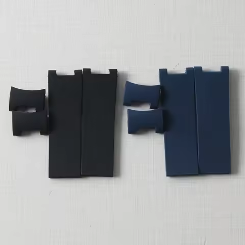 22mm Curved End Rubber Watchband For Ulysse Nardin Strap 263 DIVER Wristband Black Blue Silicone Wat