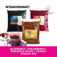 Pineapple YouYee / Strawberry / Blueberry / Kaya Pandan / Peanut 1kg / Coklat Jem Nenas Baking Fruit