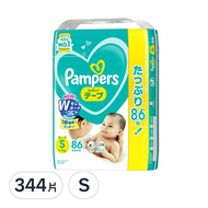 Pampers 幫寶適 日本境內版 超薄乾爽黏貼型尿布  S  344片