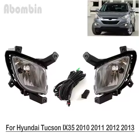 Front Bumper Lamp Daytime Running Fog Light Assembly with Wiring Kit For Hyundai Reina Tucson IX35 2