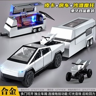 Cross-Border Tesla Cyber Pickup Truck Simulation Collection Children Alloy Car Model Boy Toy Car Orn