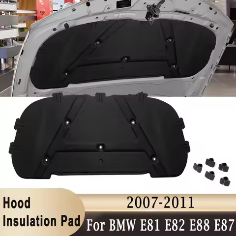 Car Front Engine Hood Insulation Cotton Pad Heat Soundproof Mat Cover For BMW E81 E82 E88 E87 120I 1