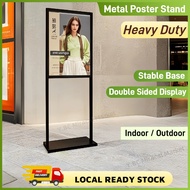 Poster Display Stand Heavy Duty Outdoor Indoor Metal Sign Advertising Stand Hotel Mall Double Sided 