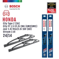 Bosch ใบปัดน้ำฝน Honda Jazz ปี 2004-2008 ขนาด 24/14 นิ้ว รุ่น Advantage