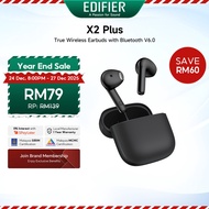 Edifier X2 Plus True Wireless Earphones - Bluetooth V6.0 | 13mm Dynamic | 28 hrs Playtime | 0.07s