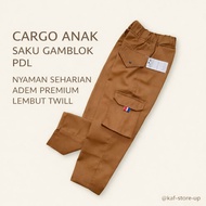 Brown Premium Twill Boys' Cargo Pants – Comfortable, Soft, Stylish, 1-10 Years • kaf-store_up