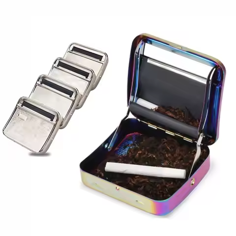 1Pcs Cigarette Rolling Machine Tobacco Box Suit for 70/78/110MM Roll Paper Roller Wrapping Maker DIY