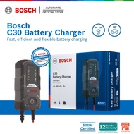 Bosch C30 Light Compact Battery Charger |Scooter Motorcycle Car 6V 12V Lead-acid, AGM, EFB Batteries
