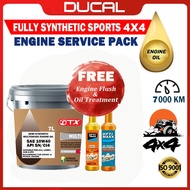 DUCAL OTX HEAVY DUTY 4X4 ENGINE OIL 10W40 7 Litres API CI4/SL (FREE ENGINE FLUSH & OIL TREATMENT) MI