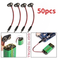 9V Battery Holder Plug Wire with Long Press Switch Cover,Type T 9V Battery Clip Connection Cable wit