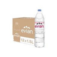 【evian依雲】天然礦泉水(寶特瓶1500ml/12入)X1箱(免運費)