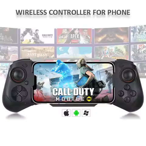 Wireless Controller for PC Gamepad for Android/IOS Telescopic Joystick for Mobile Phone Mocute060 Bl