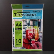 V-TEC TRANSPARENT STICKER PAPER A4 170gsm