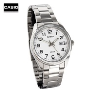 Velashop นาฬิกาผู้ชาย Casio สีเงิน สายสแตนเลส รุ่น MTP-1302D-7BVDF - สีเงิน, MTP-1302D-7B, MTP-1302D