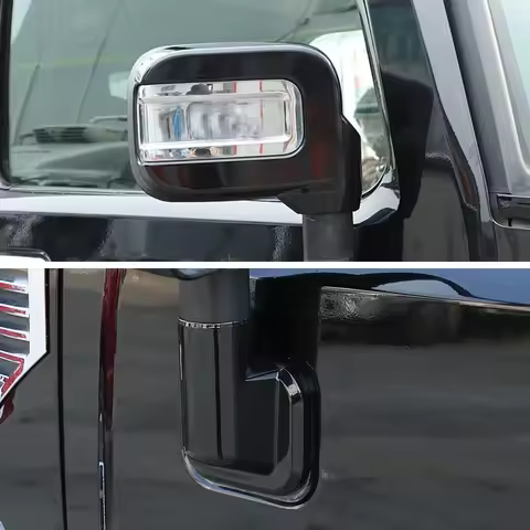 For Hummer H2 2003-2009 ABS Carbon Fiber Car Exterior Rear View Mirror Cover Base Cover Decorative S