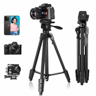 Arsoer Tripod 152cm Camera Tripod Aluminum, Fluid Head for Canon/Nikon/Sony, with Carrying Bag, Video Tripod Smartphone Holder with Wireless Remote for iPhone &amp; Android, for Video Shooting/Vlogging, Tripods, Japan Product, 日本产品