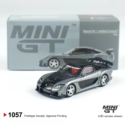 MINIGT 1:64 Mazda RX7 VeilSide Fortune Grey MGT alloy car Model 1057