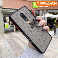 YIWESAN เคสสำหรับ Oneplus 6 6T 7 Pro 7T Pro 5 5 5T มีน้ำค้างแข็งโปร่งใสจิ้งจอกแบบเต็มหน้าจอเคสขอบสี่เหลี่ยมด้านข้างแข็งลายกล้องปลอกซิลิโคนเคสนิ่มป้องกันการกระแทก