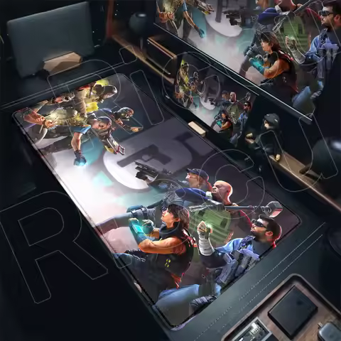 HD E-sports Gaming R6 R-Rainbow Six Siege Mouse Pad Computer Keyboard Mousepad PC Gamer Desk Mat Off