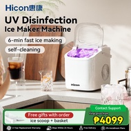 Hicon Automatic Ice Maker Machine with UV Sterilization Fast Portable Ice Cube Maker for Home Heavy