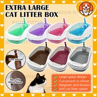HK Extra Large Cat Litter Box Cat Litter Tray Cat Toilet Tandas Kucing Bekas Pasir Kucing Besar Beka