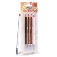 【Value Bundle】 4 Color Professional Soft Pastel Charcoal Pencils Wood Skin Tints White Colored Penci